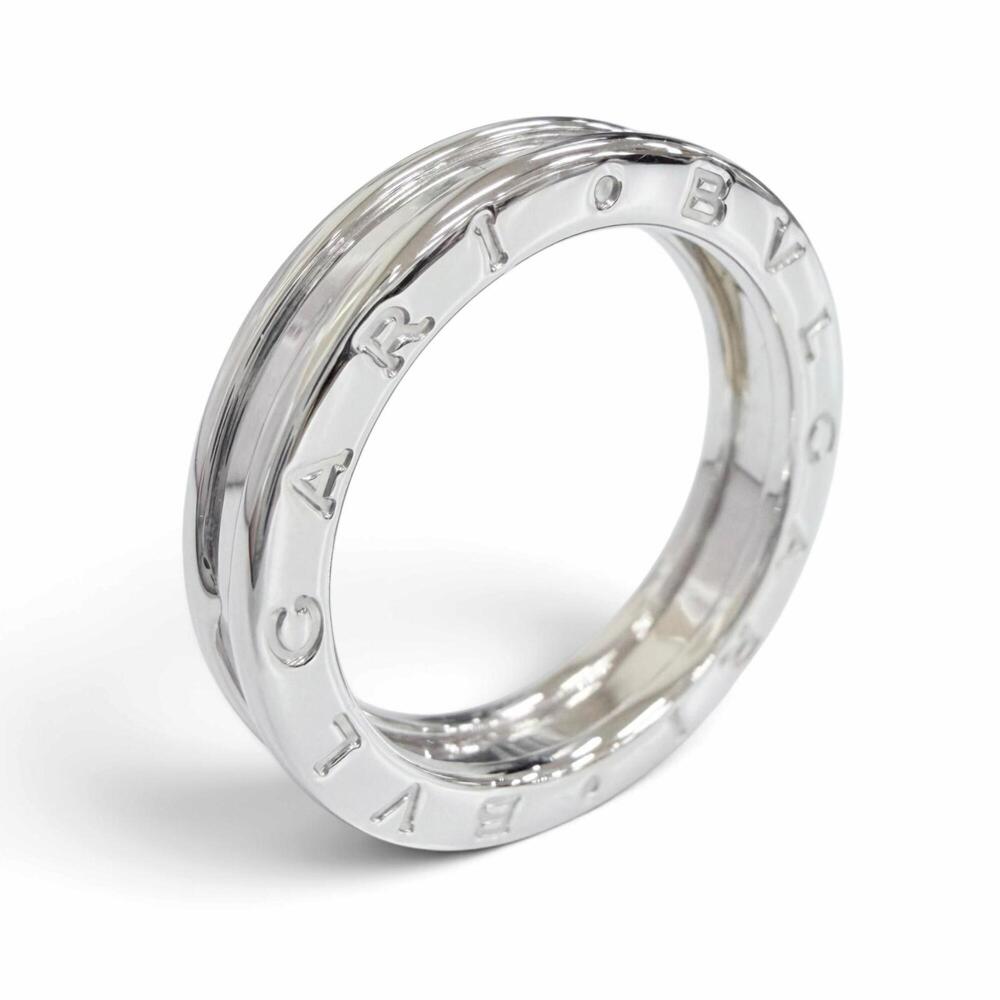 BVLGARI B.zero1 1-Band Ring, 750 (WG), White Gold, Size IT 56, Made in Italy,...